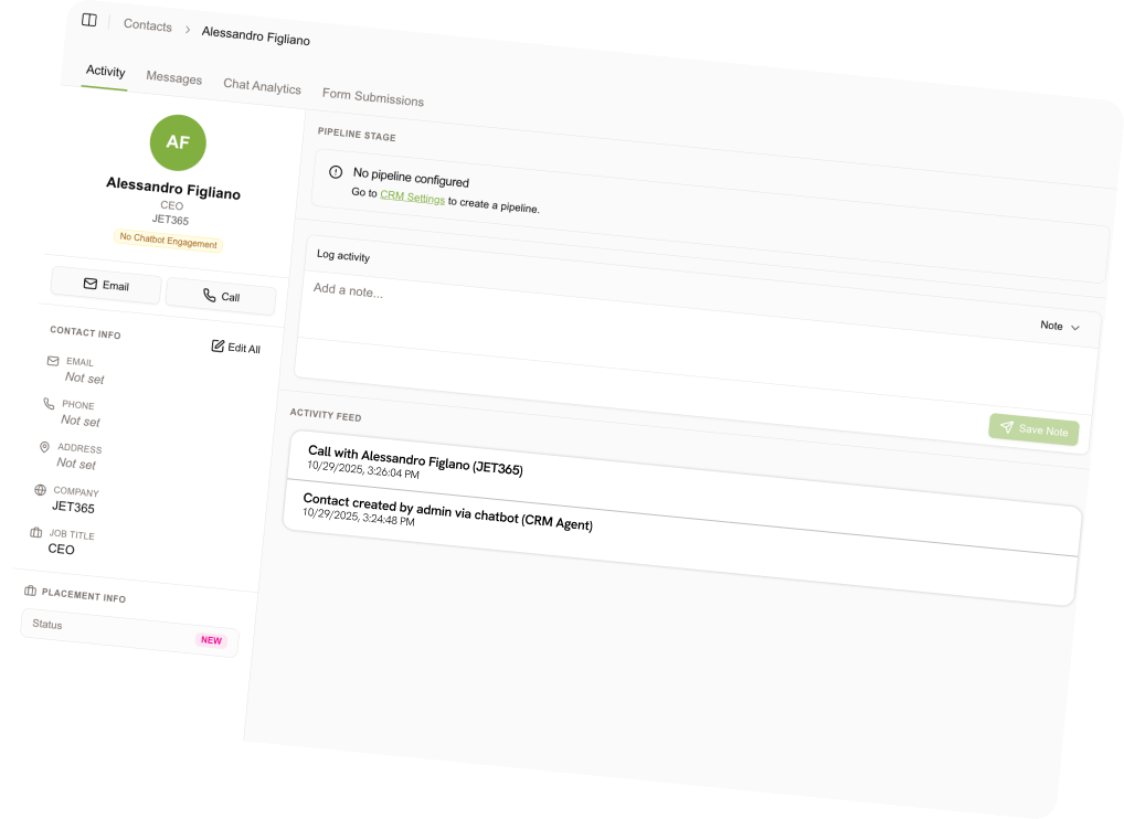 Activity History Dashboard
