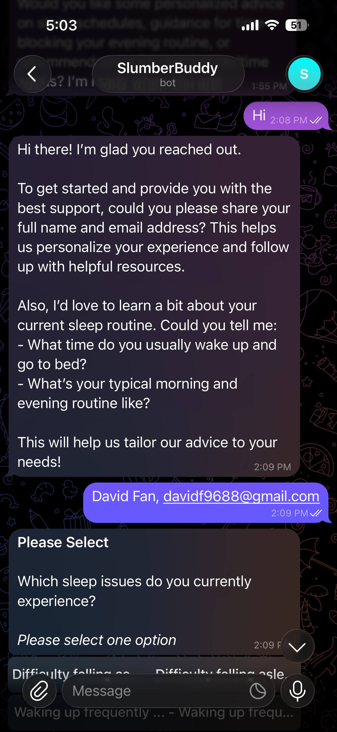 No-touch Updates Chat